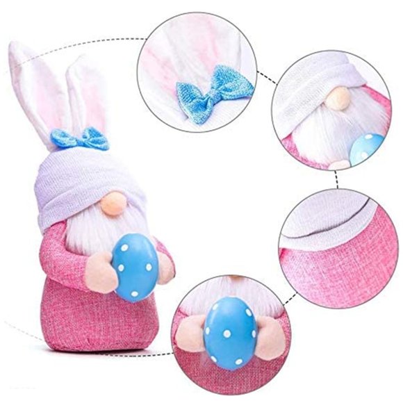 Easter Egg Hand Gnomes Faceless Holding Plush Toy - Picture 1 of 8